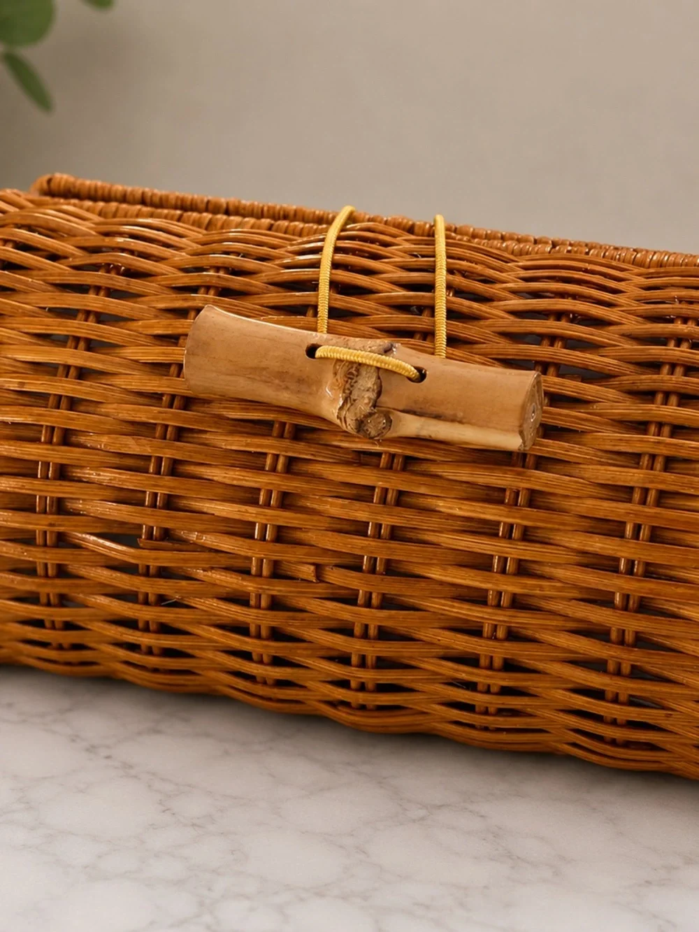 Lilly Pulitzer Blue and Pink Wicker Clutch - Picture 1 of 3